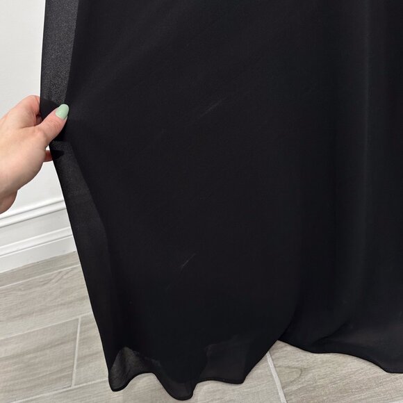 Lulus Dreamy Romance Backless Strappy High Slit Maxi Dress in Black Women's Sz L - Picture 14 of 16